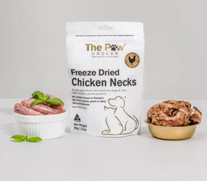 The Paw Grocer Freeze Dried Chicken Necks Cats and Dogs Treat 90g